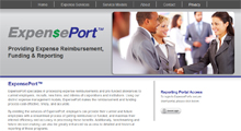 ExpensePort website design